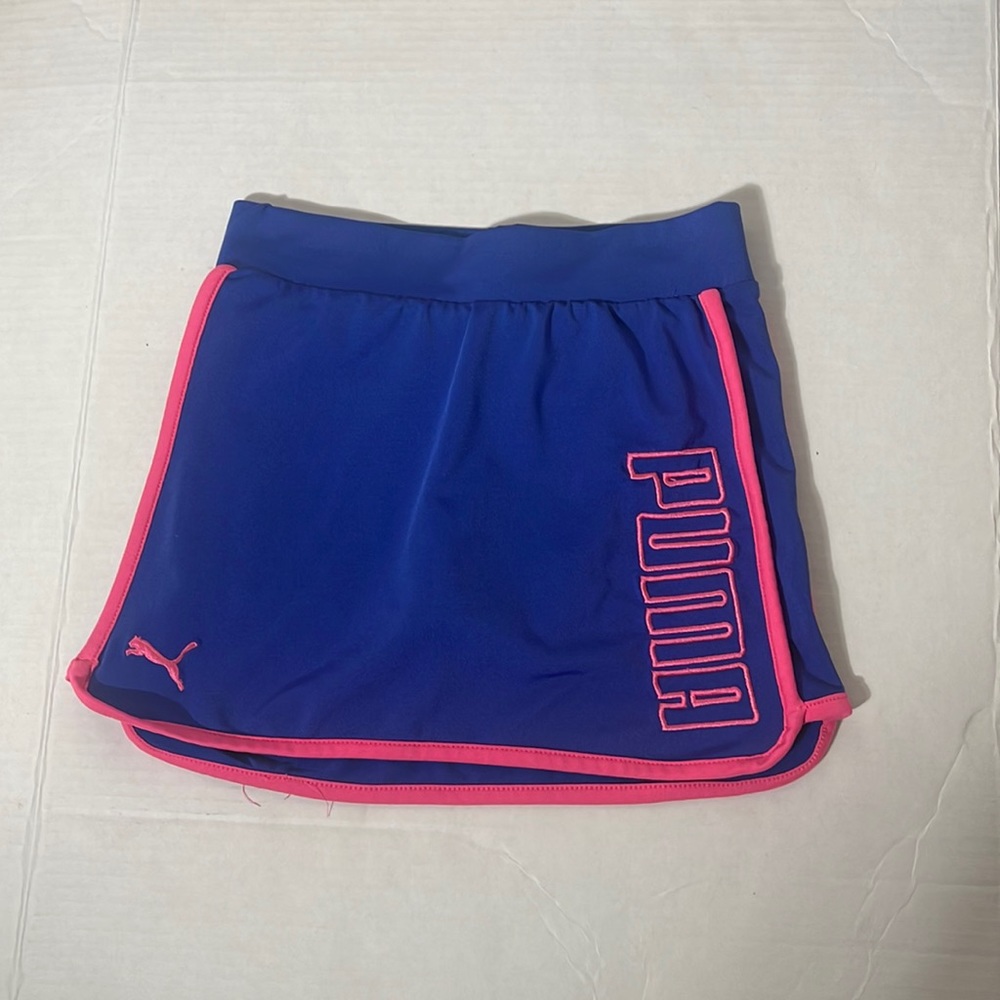 Puma Blue & Pink Stripe Skort, Size Small